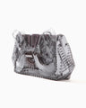 Transparent Sculptural Clutch Bag - black
