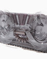Transparent Sculptural Clutch Bag - black
