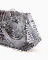 Transparent Sculptural Clutch Bag - black
