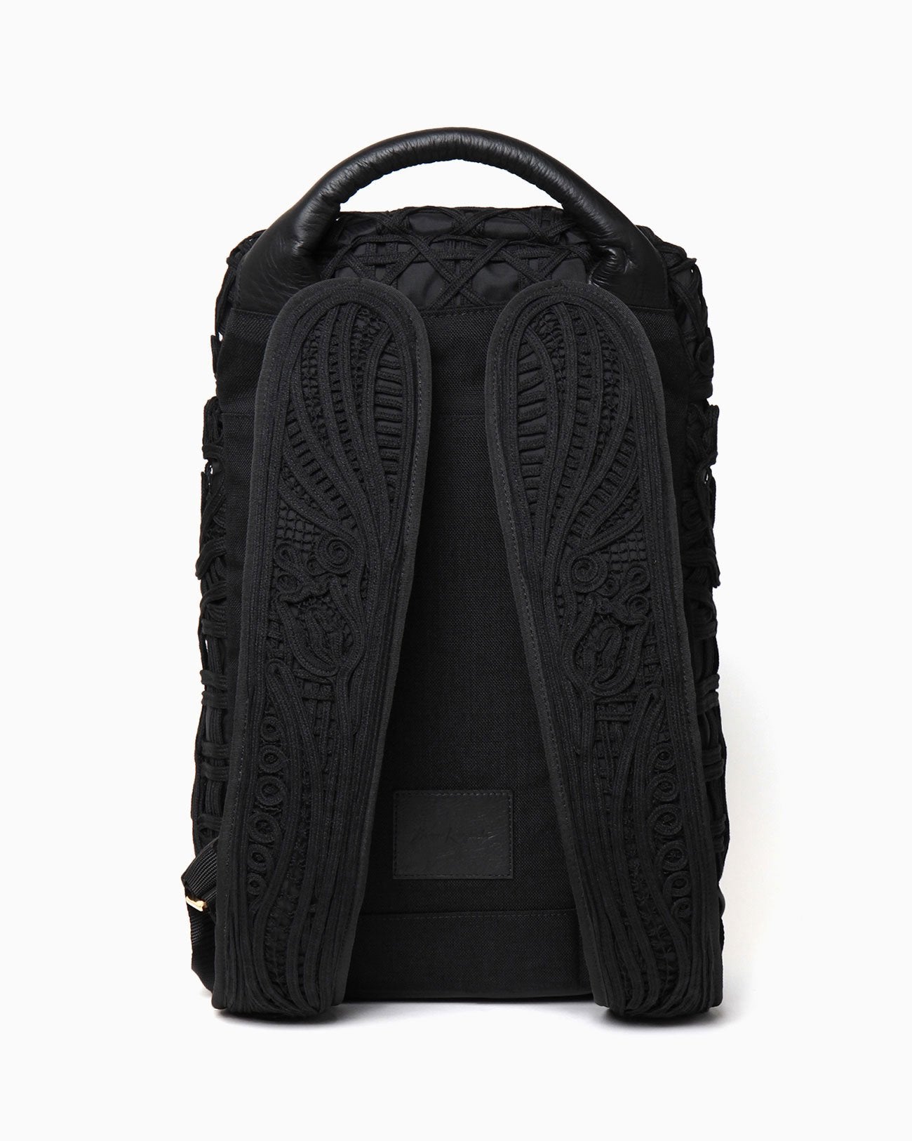 Cording Embroidery Backpack - black