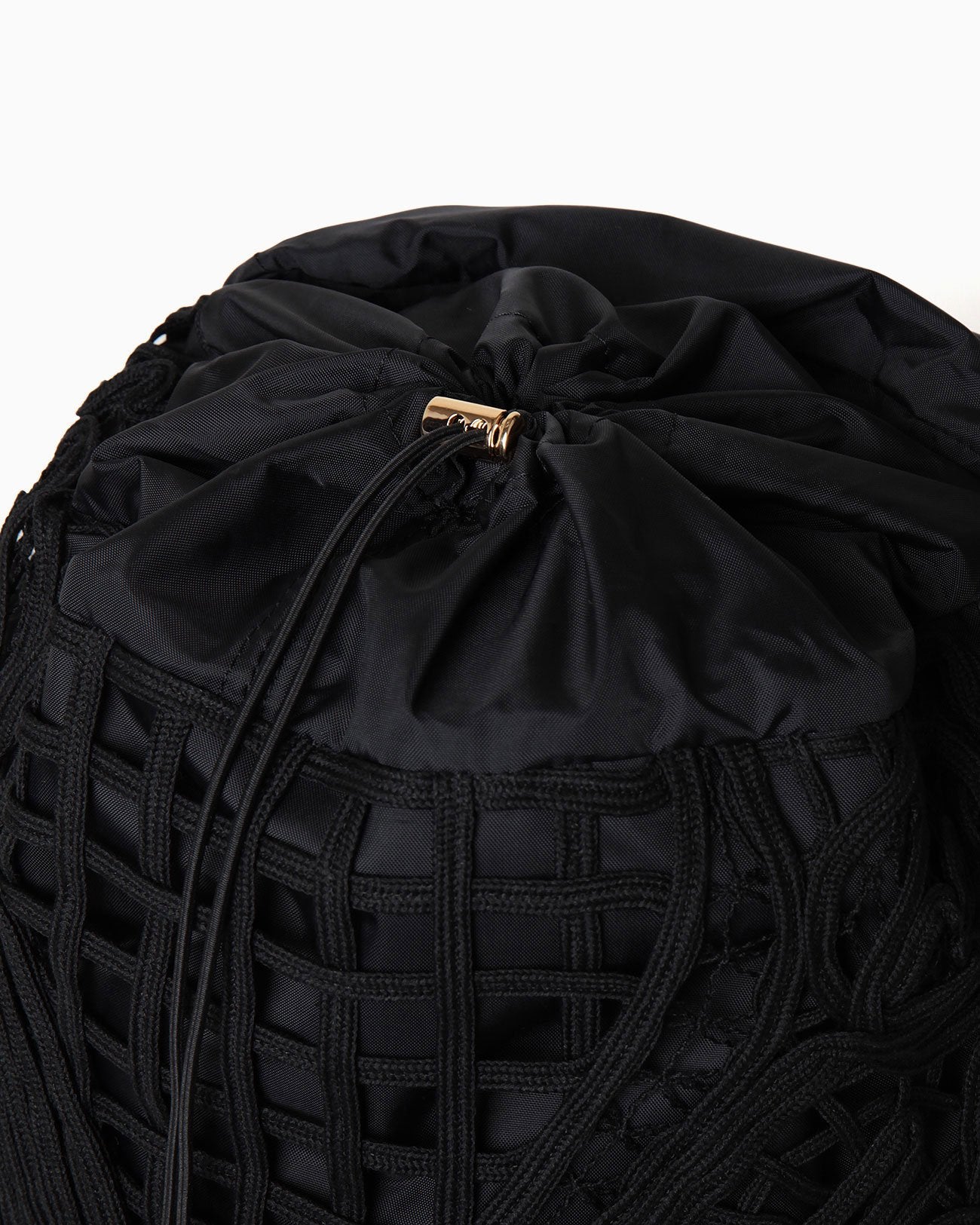 Cording Embroidery Backpack - black