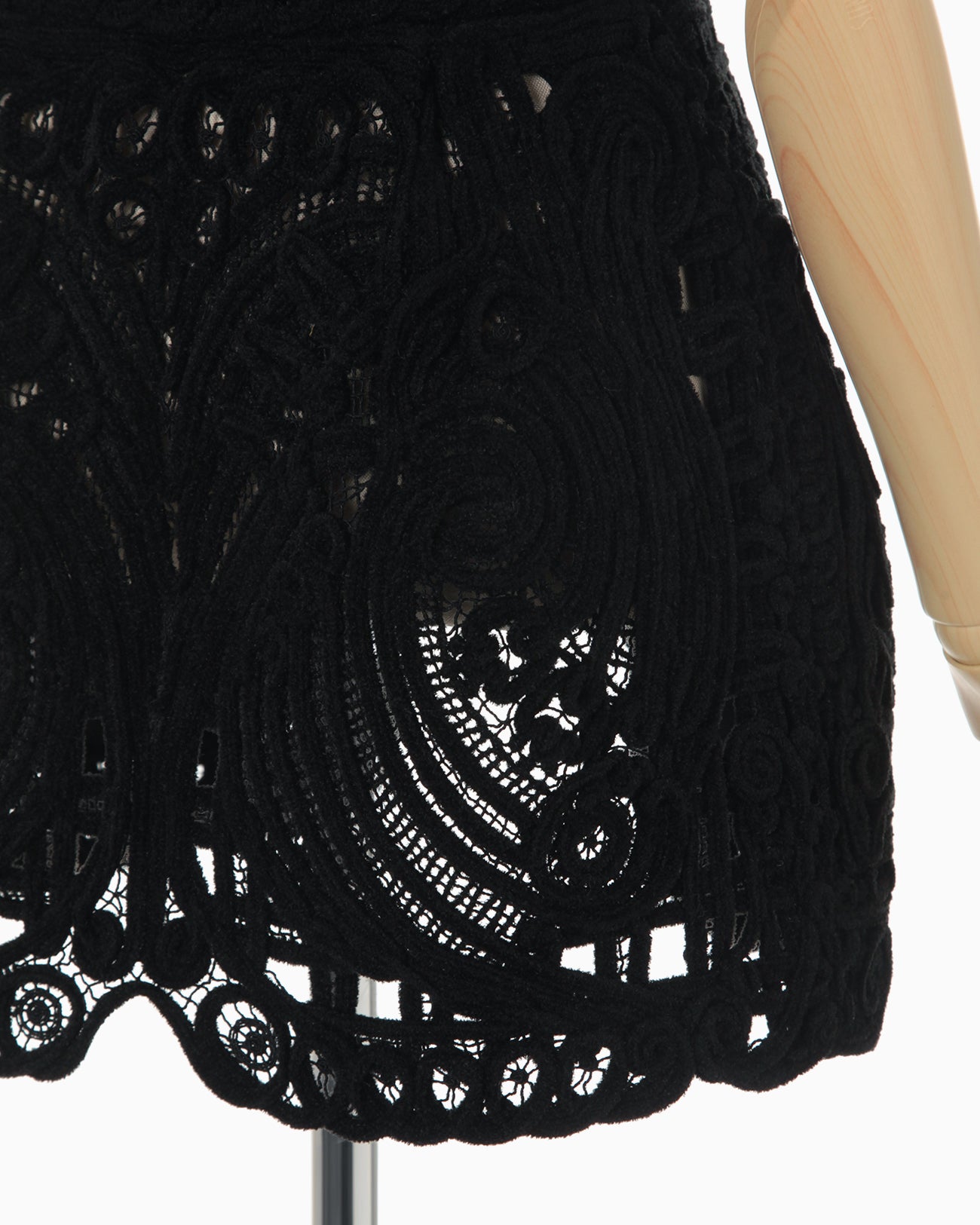 Cord Embroidery Wrapped Skirt - black - Mame Kurogouchi