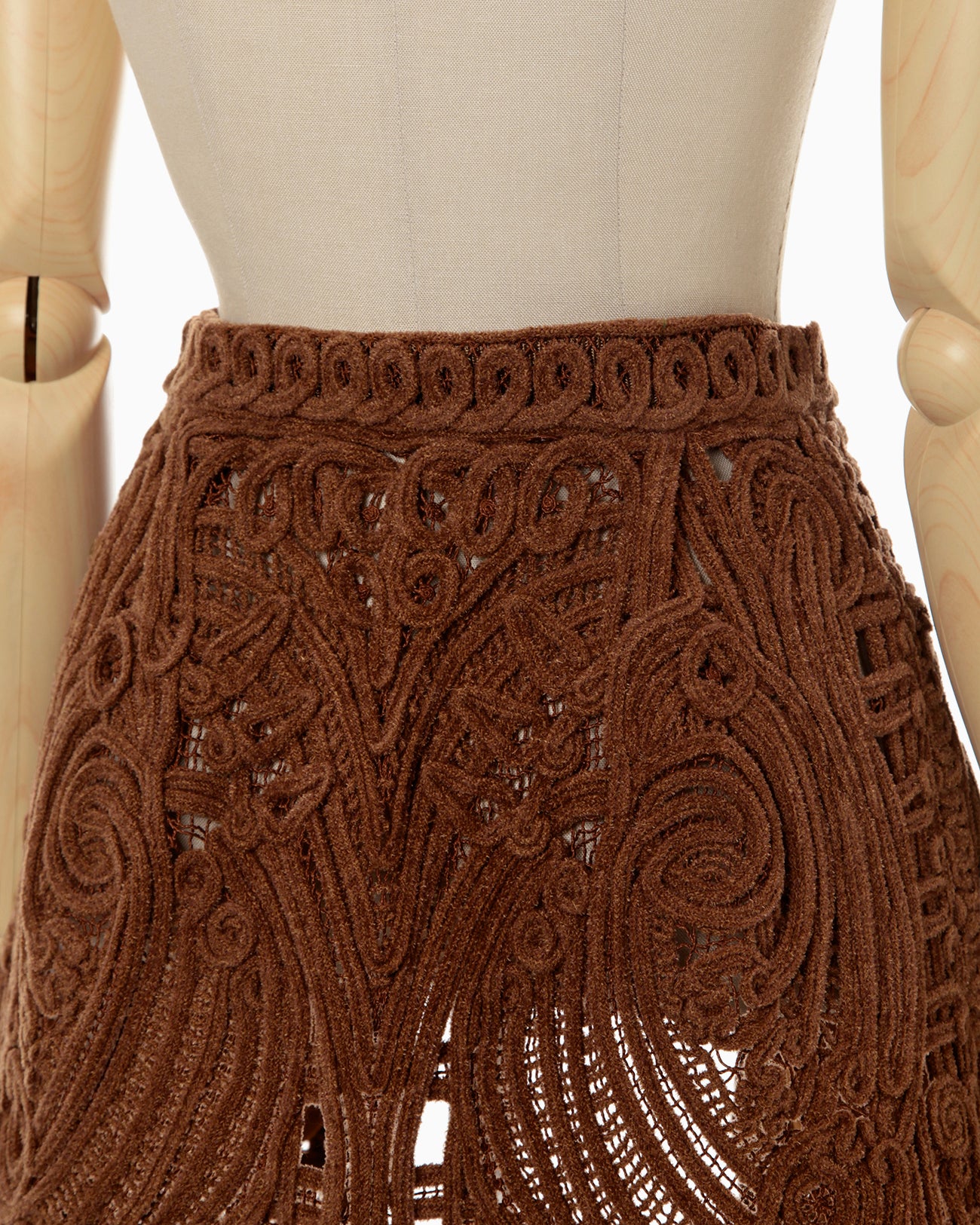 Cord Embroidery Wrapped Skirt - brown - Mame Kurogouchi