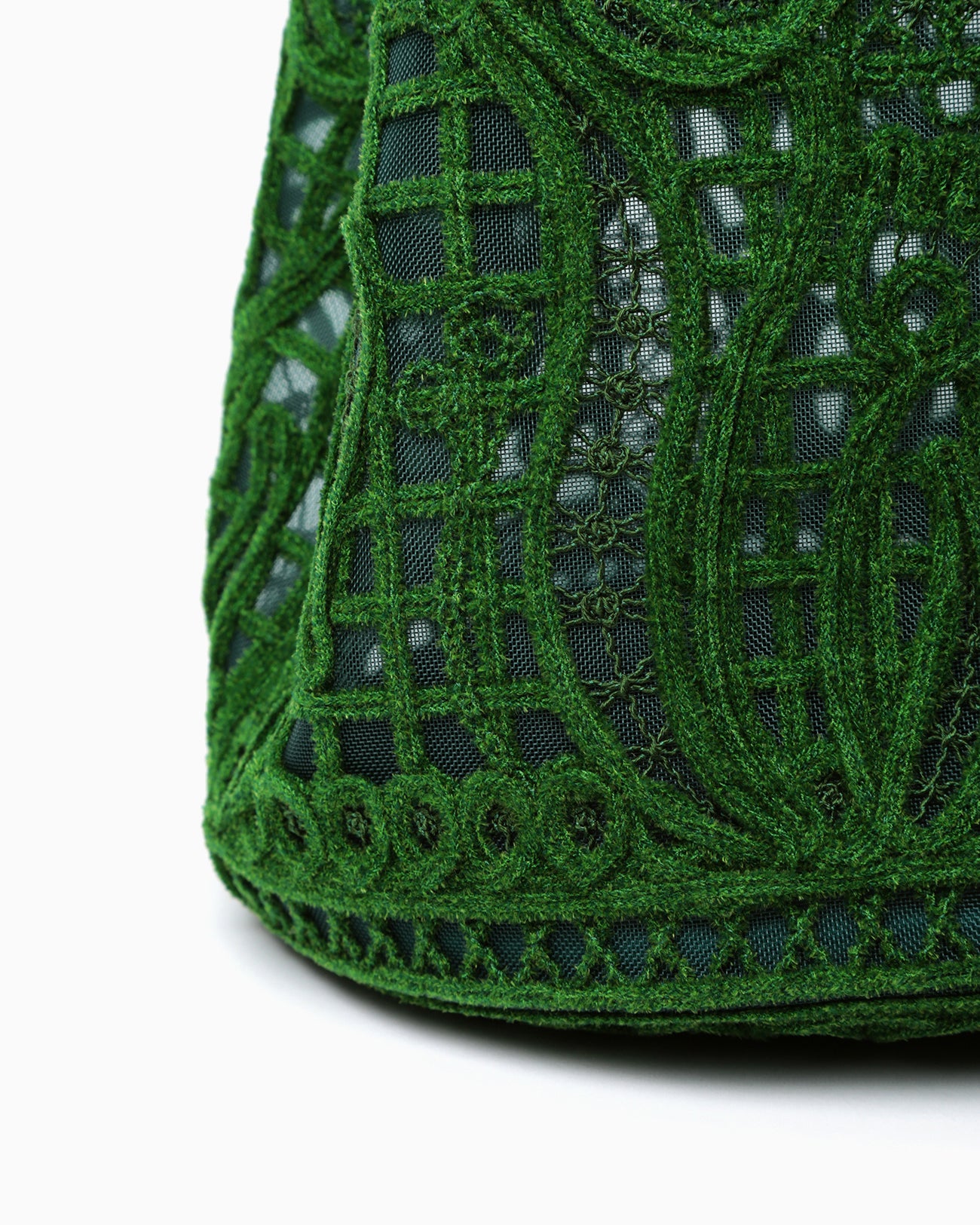 Cord Embroidery Bucket Bag - green - Mame Kurogouchi