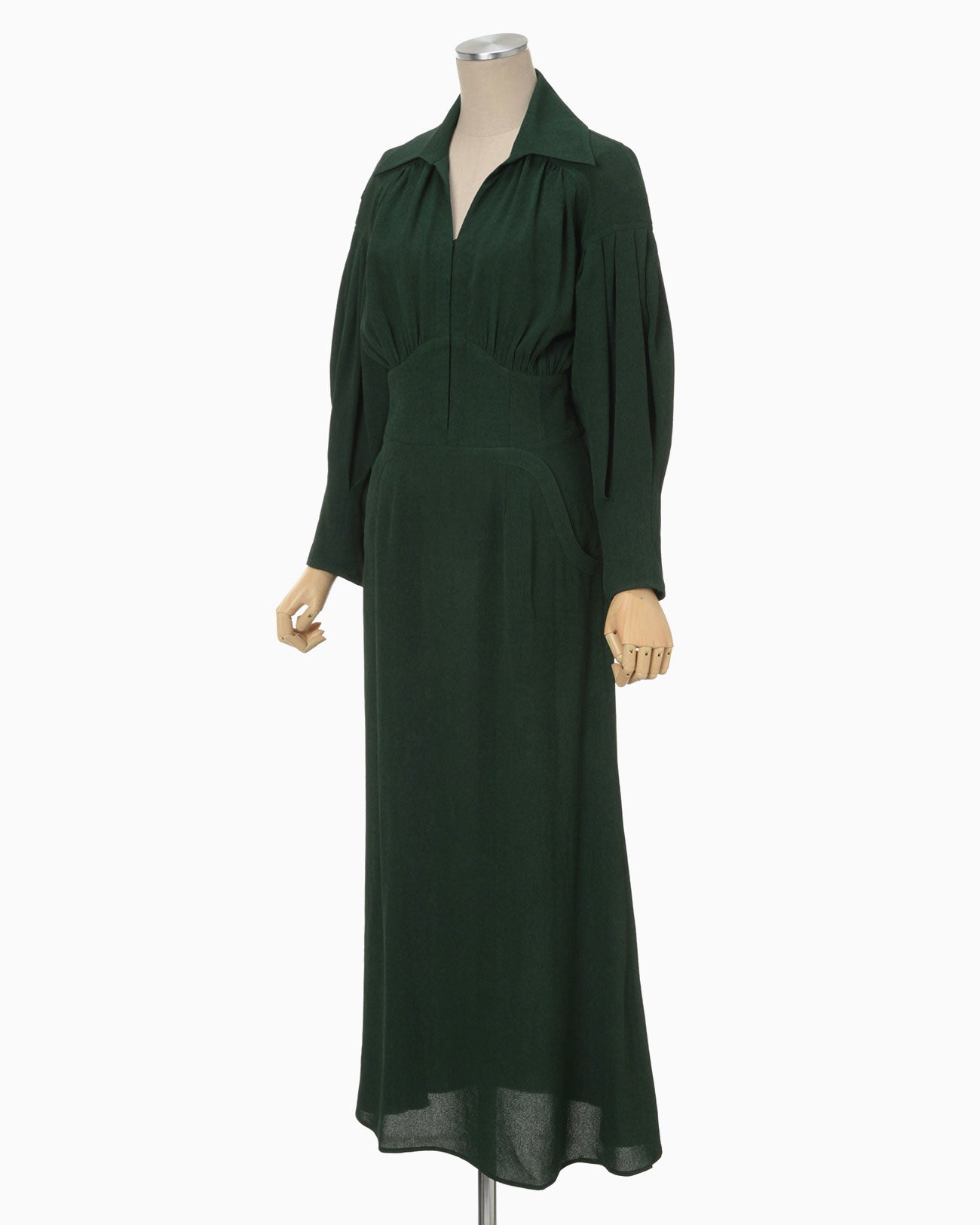 Stripe Jacquard Dress - green - Mame Kurogouchi