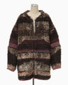 Mountainscape Gradation Knitted Coat - brown