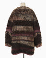 Mountainscape Gradation Knitted Coat - brown