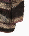 Mountainscape Gradation Knitted Coat - brown