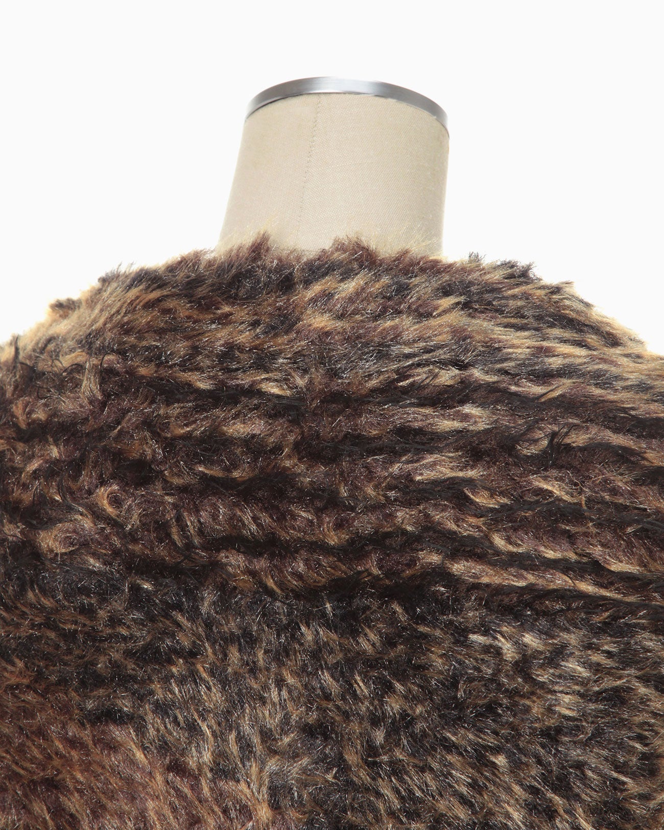 Mountainscape Gradation Knitted Coat - brown