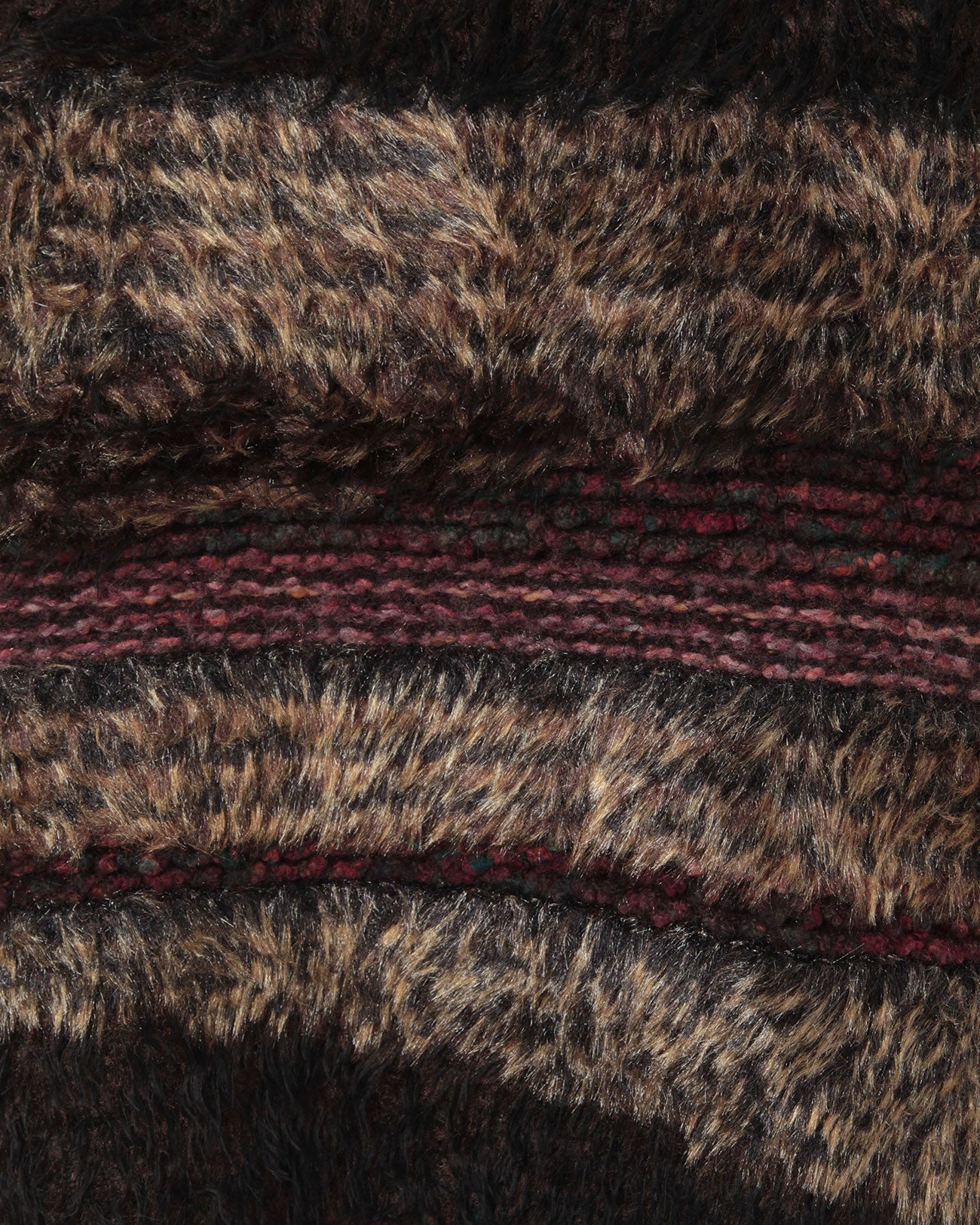 Mountainscape Gradation Knitted Coat - brown