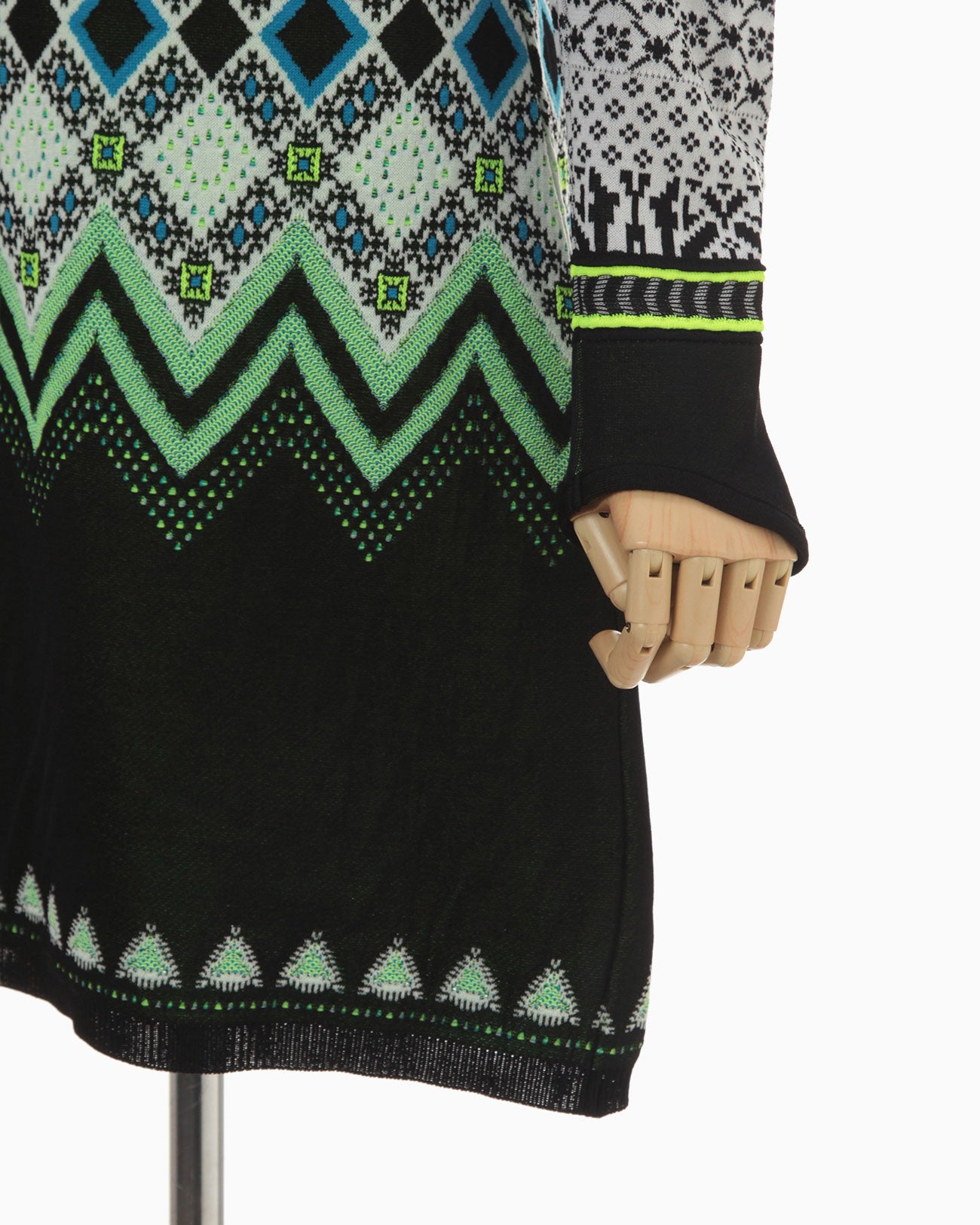 Fair Isle Knitted Dress - black - Mame Kurogouchi
