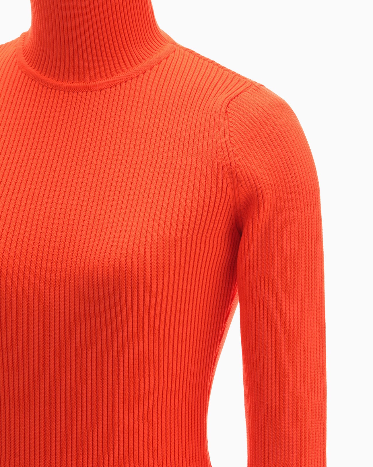 Ribbed Knitted Top - orange - Mame Kurogouchi