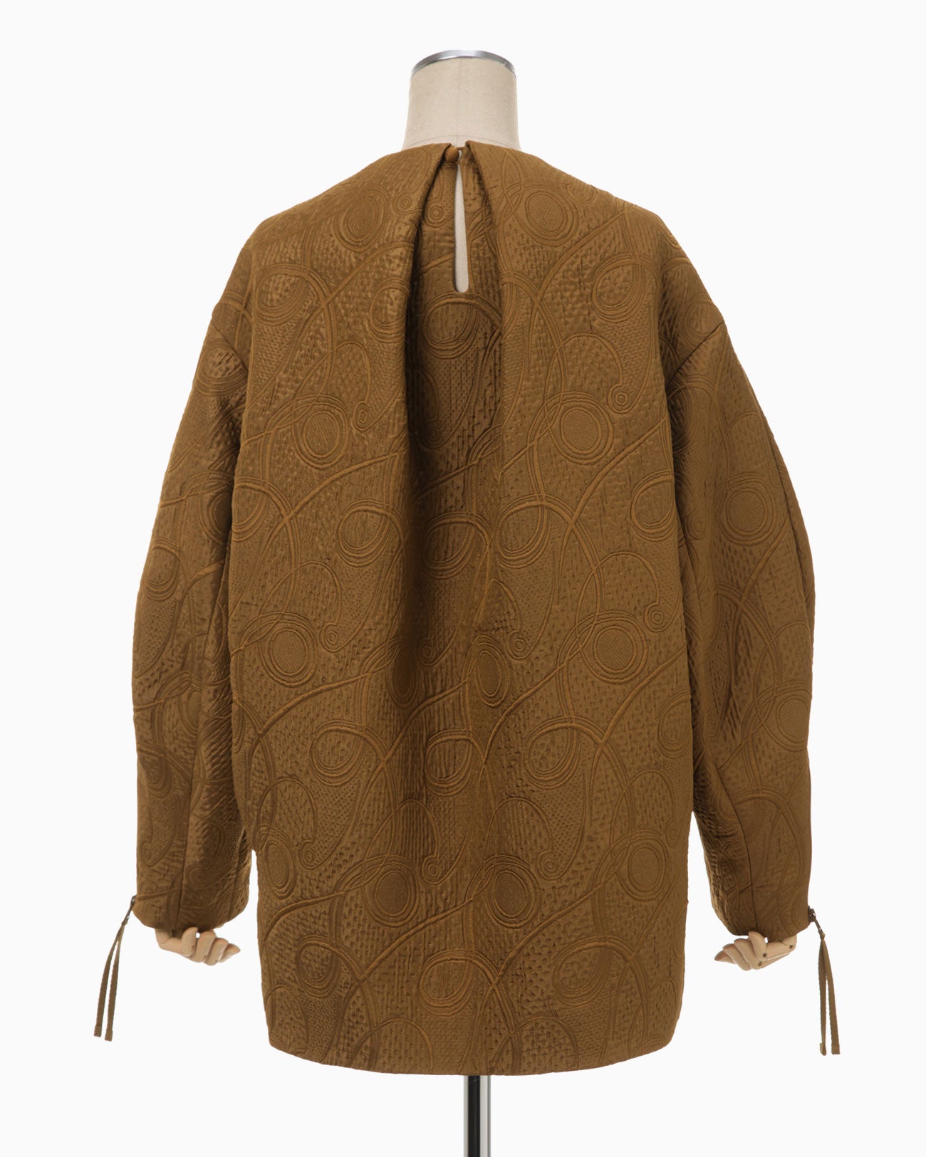 Jomon Arabesque Triple Layer Jacquard Pullover - brown