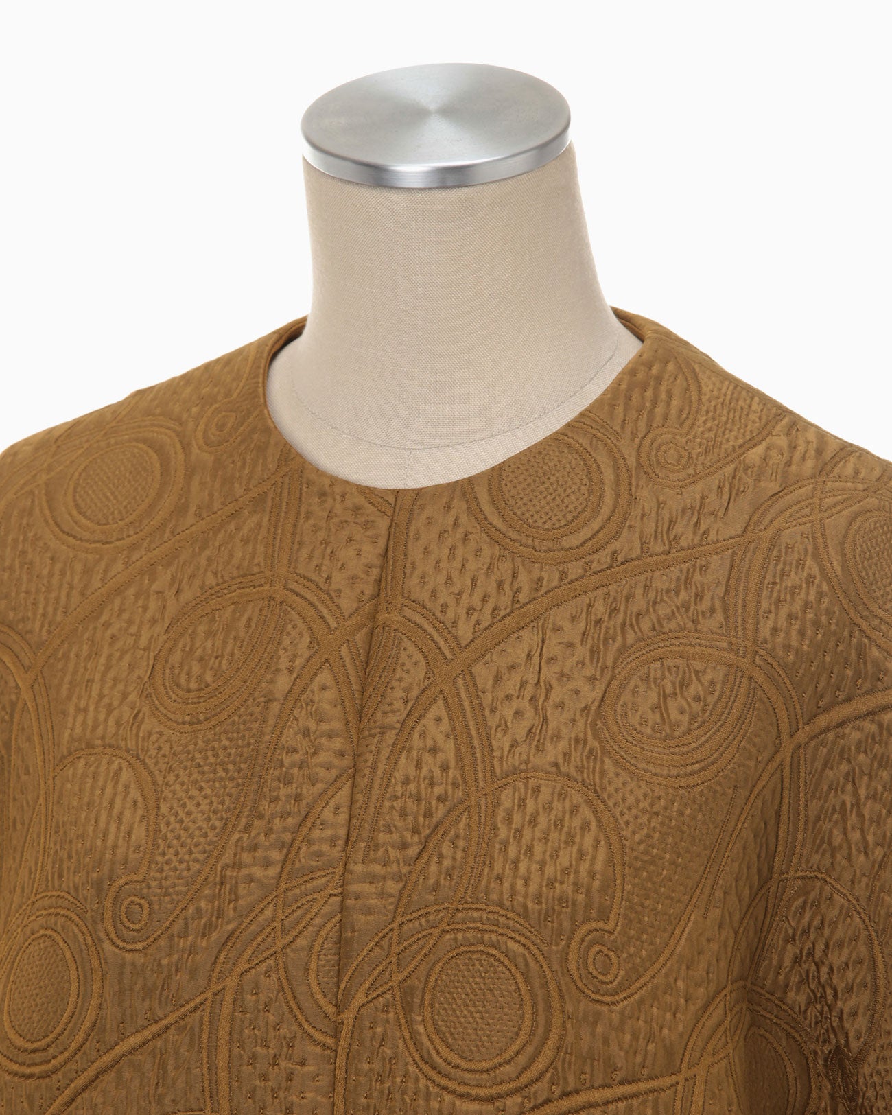 Jomon Arabesque Triple Layer Jacquard Pullover - brown