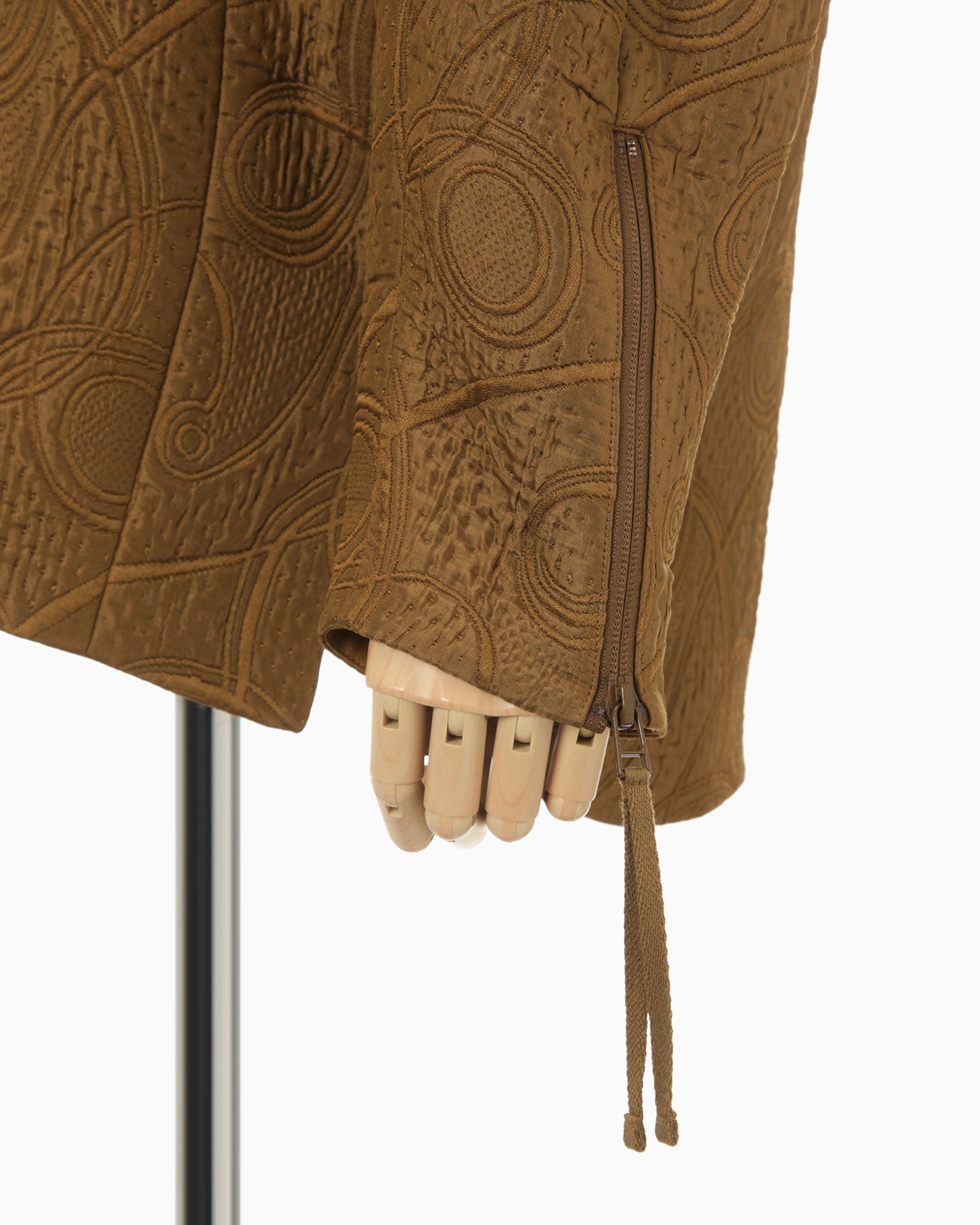 Jomon Arabesque Triple Layer Jacquard Pullover - brown