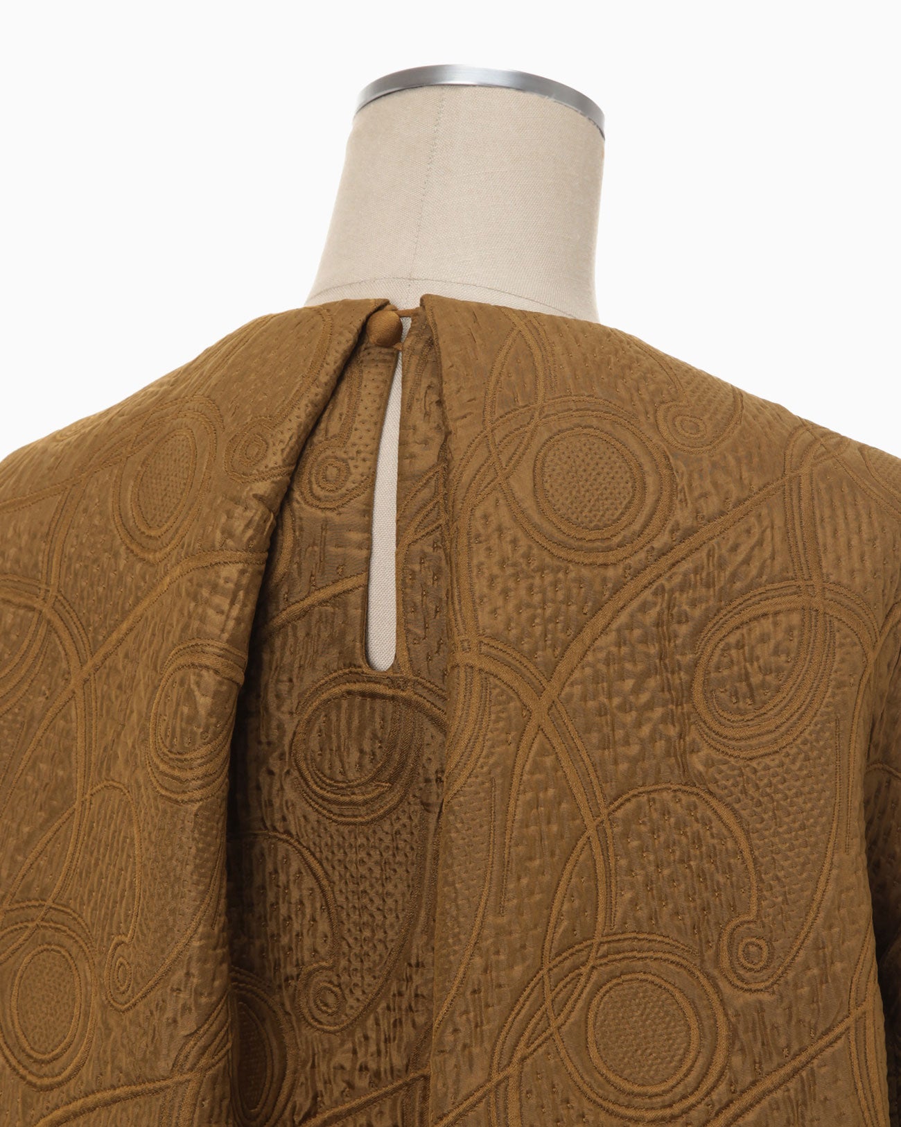 Jomon Arabesque Triple Layer Jacquard Pullover - brown