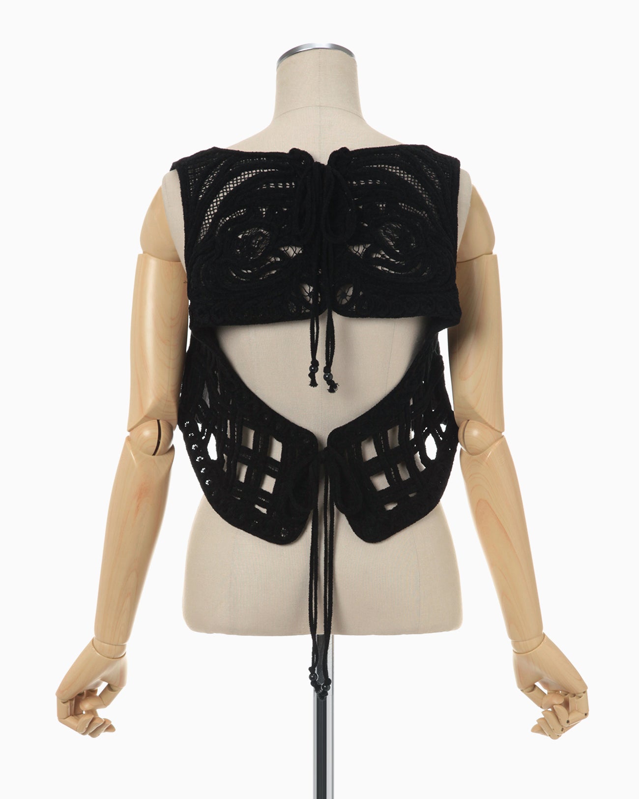 Cord Embroidery Vest - black - Mame Kurogouchi
