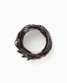 Bundled-Plait Basket Motif Bamboo Bangle - brown