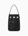 Cord Embroidery "Hanakago" Hand Bag - black