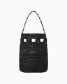 Cord Embroidery "Hanakago" Hand Bag - black