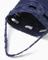 Cord Embroidery "Hanakago" Hand Bag - navy