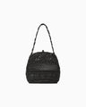 Cord Embroidery "Hanakago" Mini Hand Bag - black