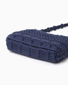 Cord Embroidery "Hanakago" Mini Hand Bag - navy