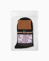Floral Motif Socks - black