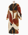Sliver Knitted Fluffy Wool I-Line Coat - brown