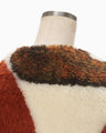 Sliver Knitted Fluffy Wool I-Line Coat - brown