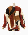 Sliver Knitted Fluffy Wool Jacket - brown