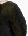 Sliver Knitted Fluffy Wool Jacket - khaki