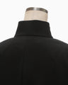 Wool Gabardine Coat With Detouchable Quilted liner - black