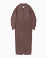 Silk Cashmere Reversible Sewing Coat - brown