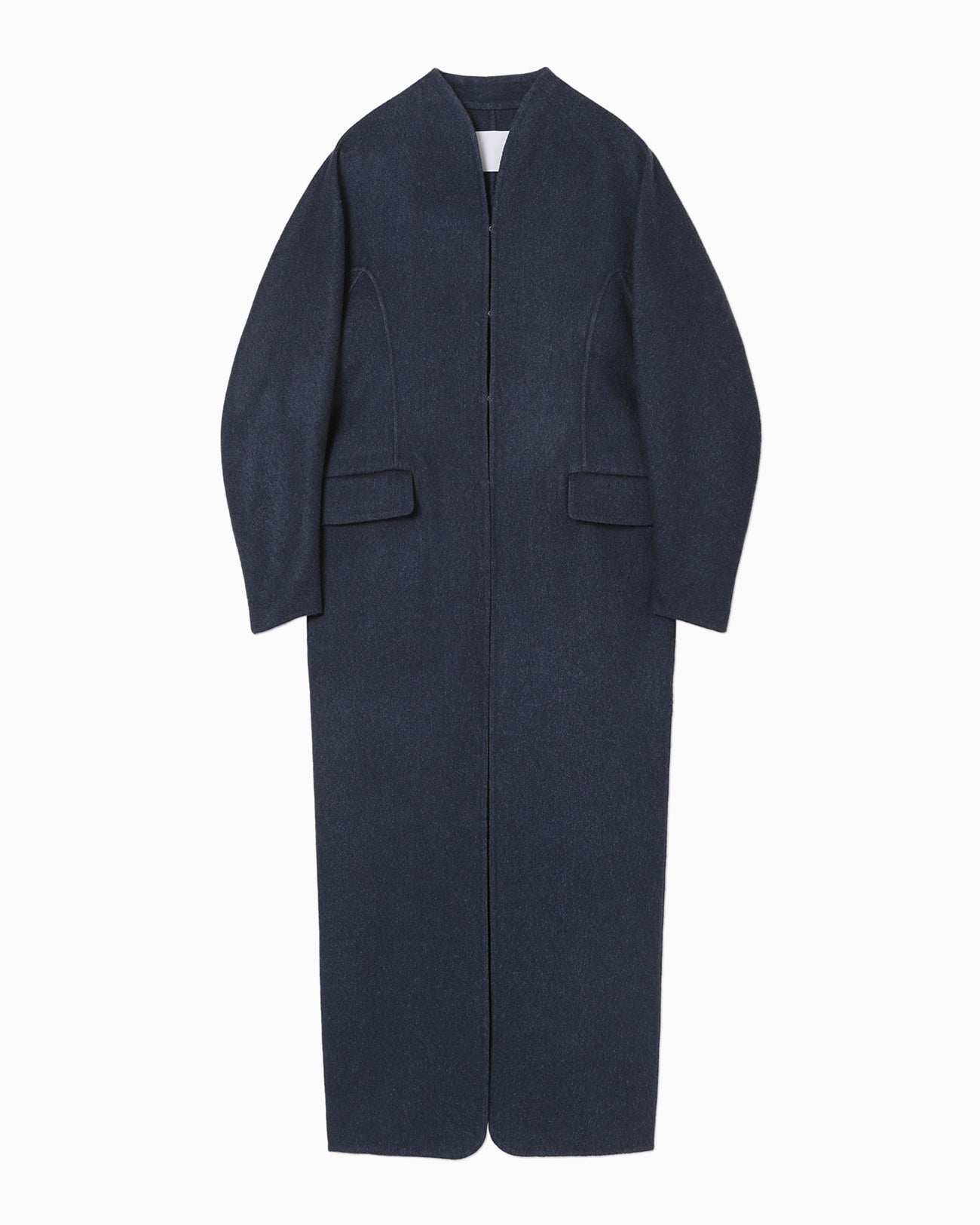 Silk Cashmere Reversible Sewing Coat - navy