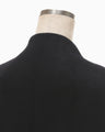 Wool Cashmere I-Line Collarless Coat - black
