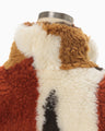 Sliver Knitted Fluffy Wool Vest - brown