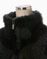 Sliver Knitted Fluffy Wool Vest - khaki