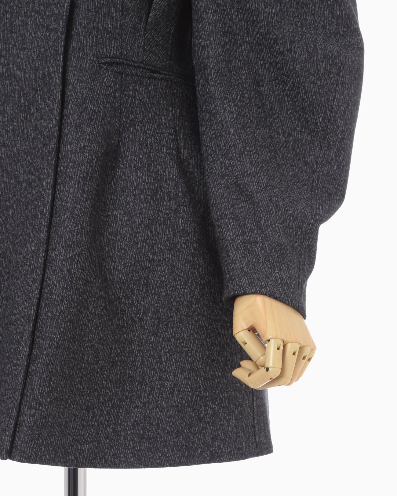 Wool Smooth Flap Jacket - navy