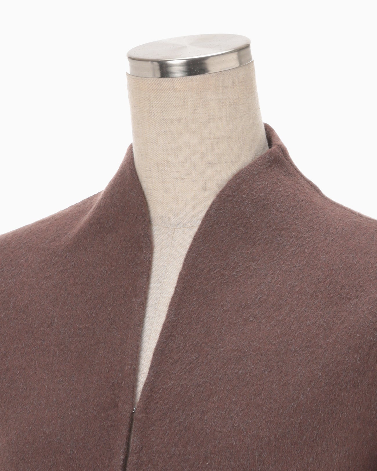 Silk Cashmere Reversible Sewing Bolero Jacket - brown