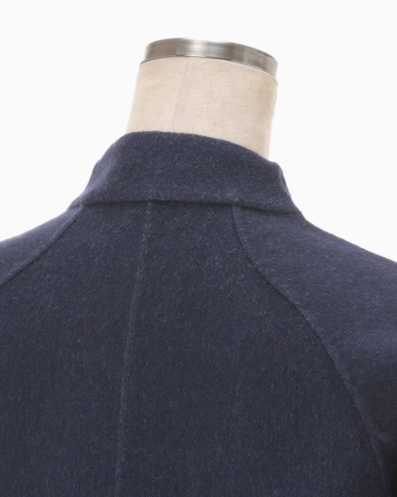 Silk Cashmere Reversible Sewing Bolero Jacket - navy