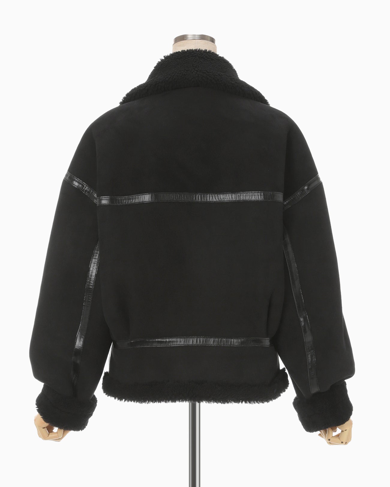 Shearling Aviator Jacket - black