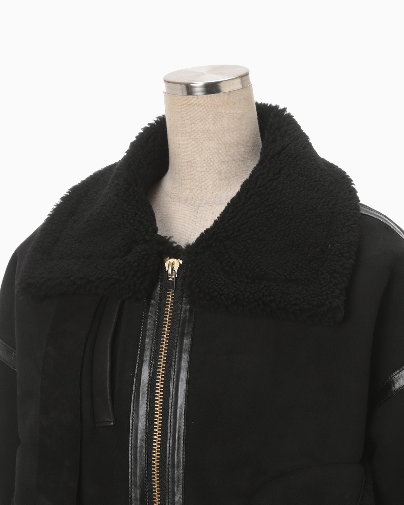 Shearling Aviator Jacket - black