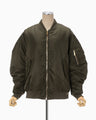 Floral Embroidered Flight Jacket - khaki