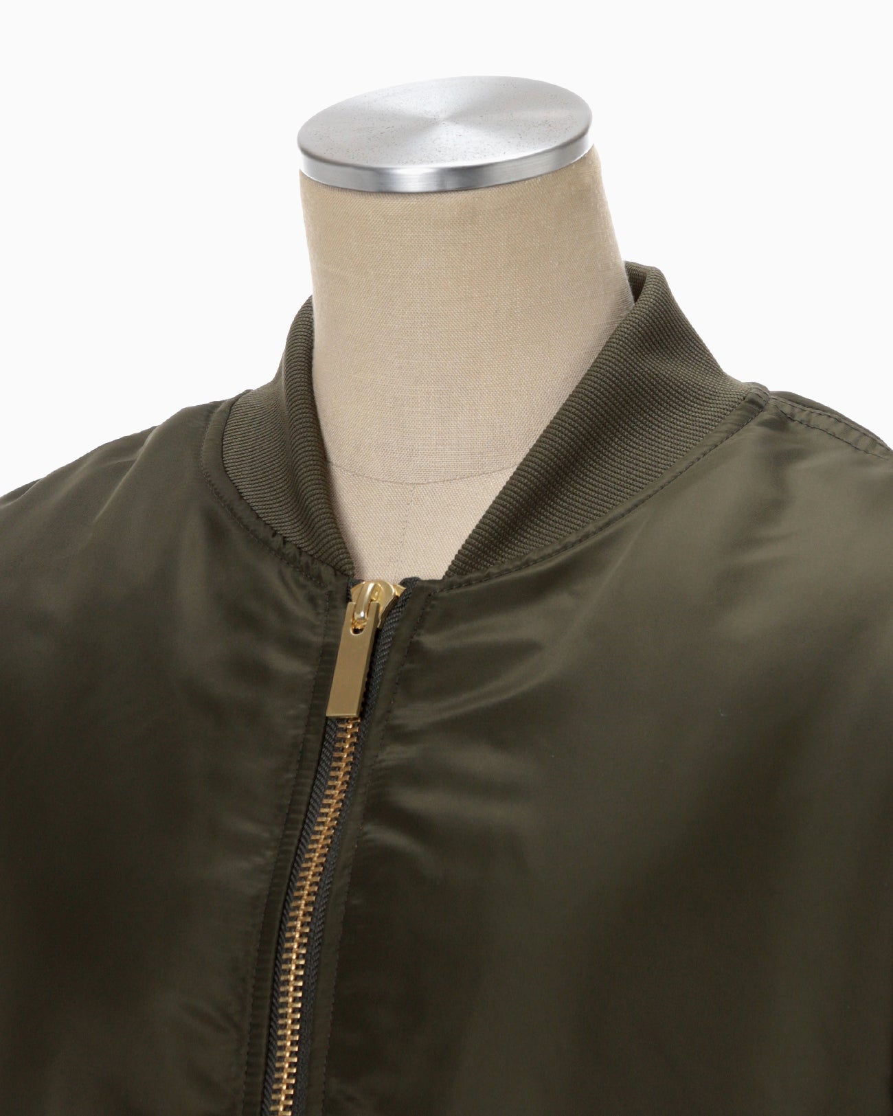 Floral Embroidered Flight Jacket - khaki