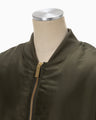 Floral Embroidered Flight Jacket - khaki