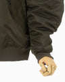 Floral Embroidered Flight Jacket - khaki