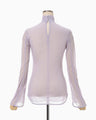 Hybrid Yarn Wool Jersey High Neck Top - purple