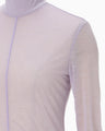 Hybrid Yarn Wool Jersey High Neck Top - purple