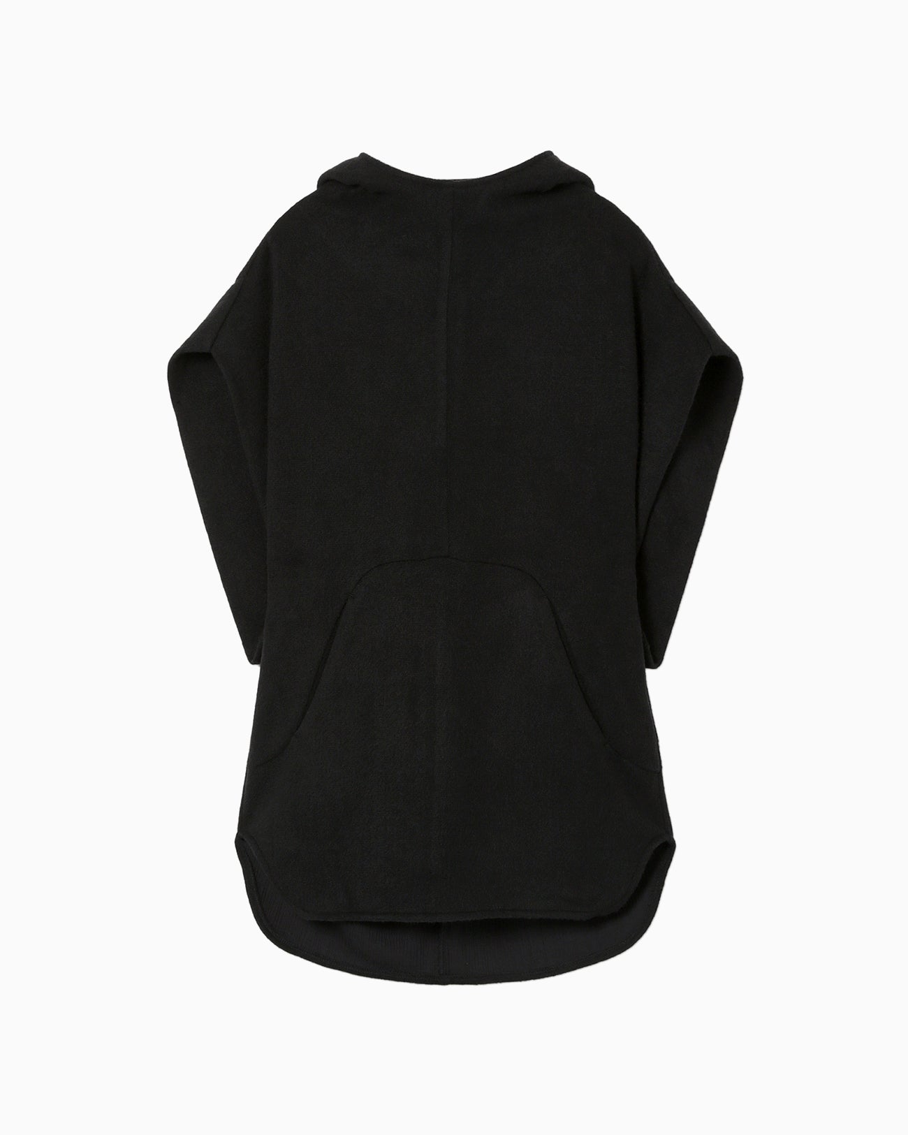 Sleeveless Knitted Hoodie - black